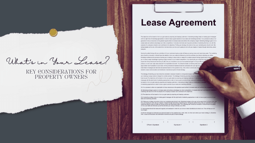 What’s in Your Lease? Key Considerations for South Bay Property Owners - Article Banner